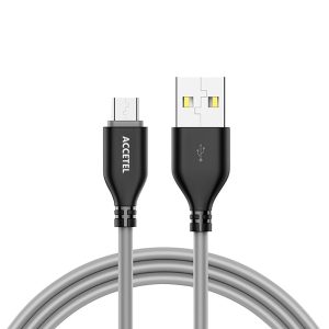 CU1705 Cable Datos TPE 2.1A - Micro USB Negro/Gris (1M)