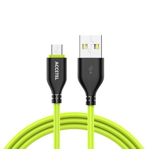 CU1706 Cable Datos TPE 2.1A - Micro USB Negro/Verde (1M)