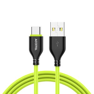 CU1709 Cable Datos TPE 2.1A - USB-C Negro/Verde (1M)