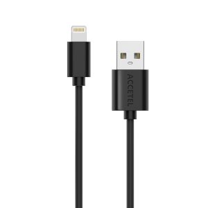CU1602 Cable Datos 2.4A - Lightning Negro (1M)