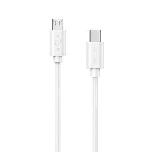 CU1610 Cable Datos 2.4A - USB-C a Micro USB Blanco (1M)