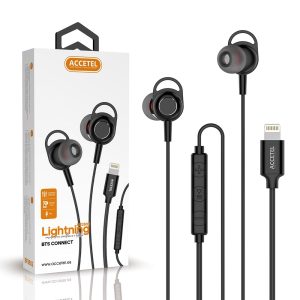 EP2802 Auricular Lightning con Micrófono y Botón Multifunción - Negro (Conexión BTS)