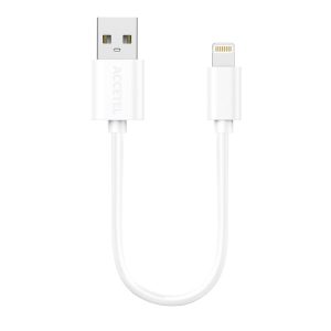 CU303 Cable Datos 2.4A - Lightning Blanco (0.30M)