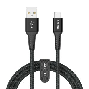 CU2806 Cable Datos Nailon Flex 3.0A - USB a USB-C Negro (1M)