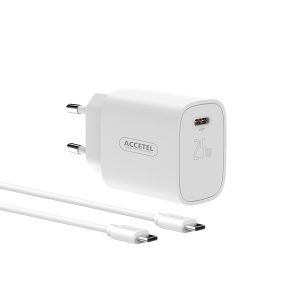 AC857 Cargador Pared Carga Rápida PD 25W - Cable USB-C a USB-C