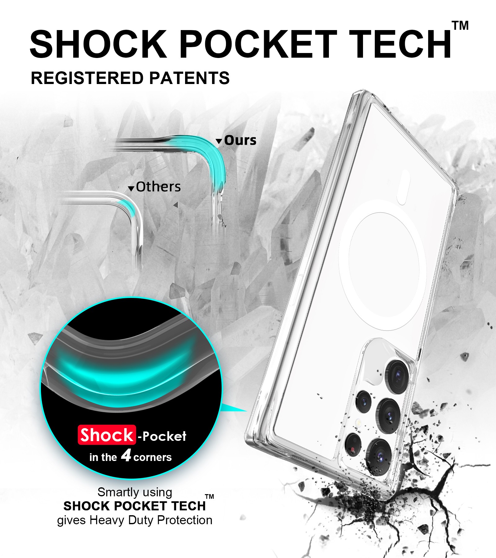 Funda Reforzada Antigolpe - Samsung Galaxy S23Ultra 5G (Carga Magnética) - Imagen 3