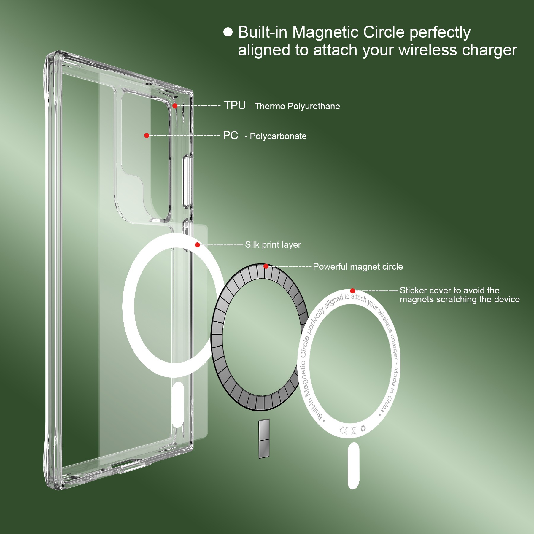 Funda Reforzada Antigolpe - Samsung Galaxy S23Ultra 5G (Carga Magnética) - Imagen 4