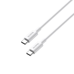 CU2127 Cable Datos Carga Rápida 100W USB-C a USB-C Max.20V 5A Blanco (1M)