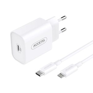 AC933 Cargador Pared Carga Rápida PD 30W - Cable USB-C a Lightning