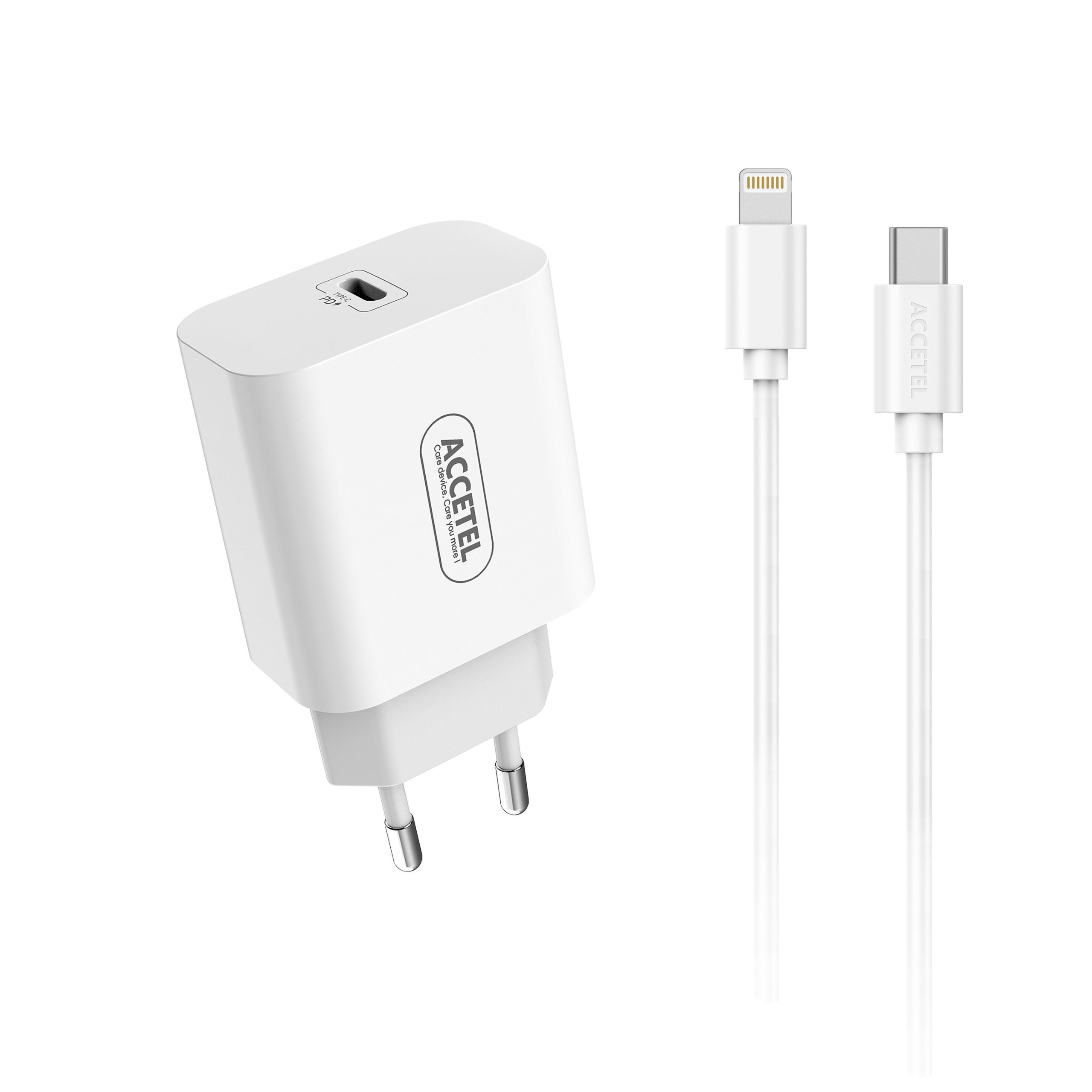 AC623 Cargador Pared Carga Rápida PD 20W - Cable USB-C a Lightning