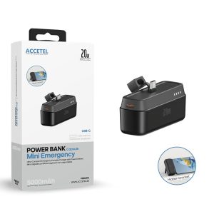 PBB2414B Mini Batería externa Auxiliar USB-C de Carga Rápida 5000mAh 20W PD 3.0