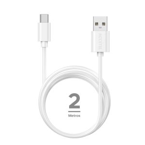 CU2607 Cable Datos 2.4A - USB-C Blanco (2M)