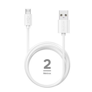 CU2605 Cable Datos 2.1A - Micro USB Blanco (2M)