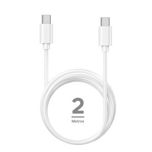 CU2207 Cable Datos Carga Rápida 60W USB-C a USB-C Max.20V 3A Blanco (2M)