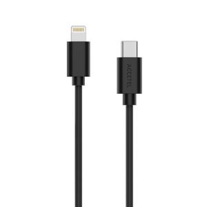 CU2102 Cable Datos Carga Rápida PD 20W USB-C a Lightning Negro (1M)