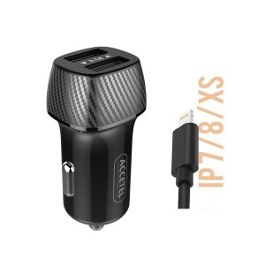 CC312 Cargador Coche Dual USB 3.1A - Cable Lightning