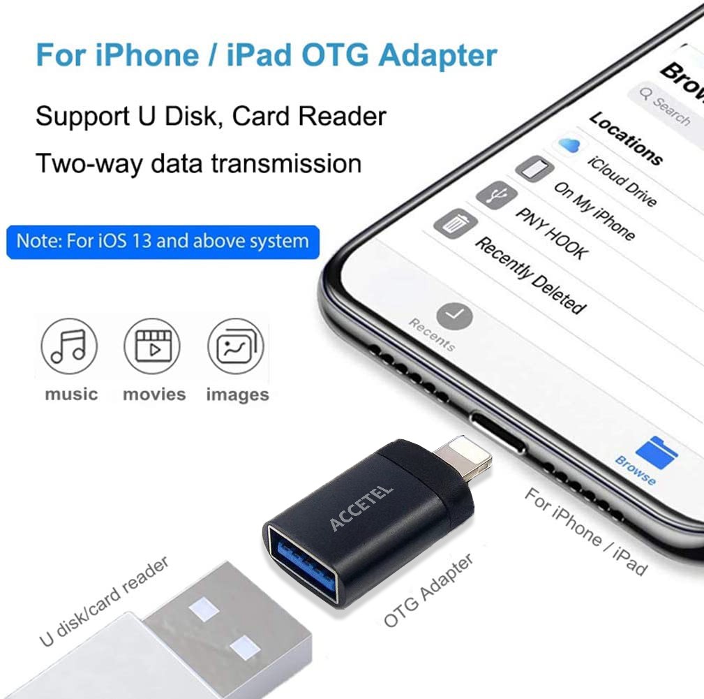 AD507 Adaptador Lightning a OTG USB 3.0 - Imagen 4