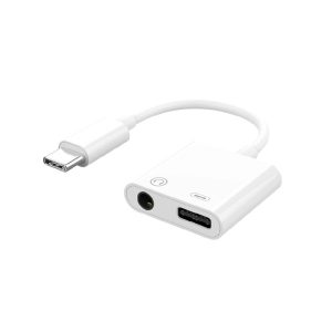 AU217 Adaptador USB-C a Jack 3.5mm Audio y USB-C Carga