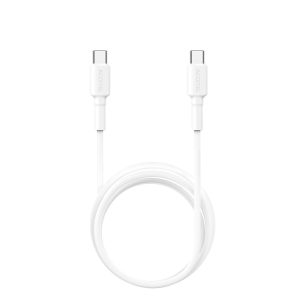 CU2197 Cable Datos Carga Rápida 60W TPE USB-C a USB-C Max.20V 3A Blanco (1M)
