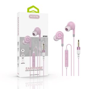 EP2123 Auricular con Micrófono y Botón Multifunción - Rosa/Plateado