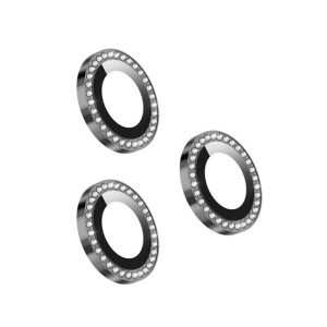 Protector Cristal Lentes Diamante Aluminio - iPhone 12 Pro Max 6.7" (3Pcs)