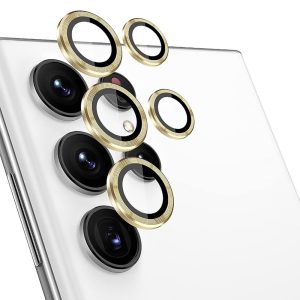 Protector Cristal Lentes Metal - Samsung Galaxy S22 Ultra Dorado